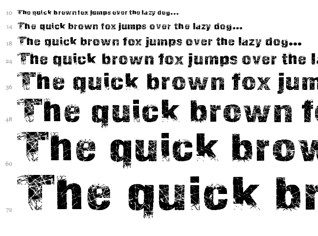 Action of the Time New font waterfall
